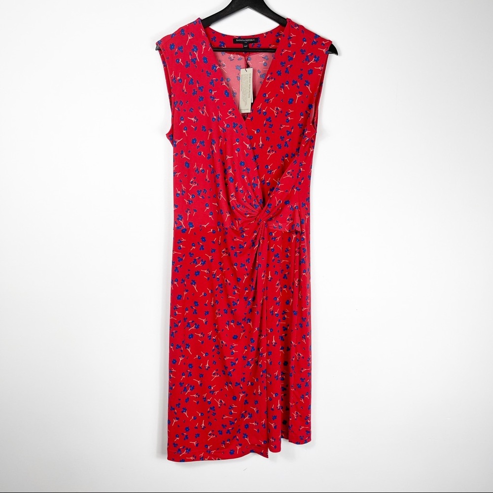 Banana Republic Factory Sleeveless Pink Floral Dress